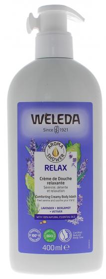 Aroma Shower Relax Crème de douche relaxante bio Weleda - flacon-pompe de 400ml