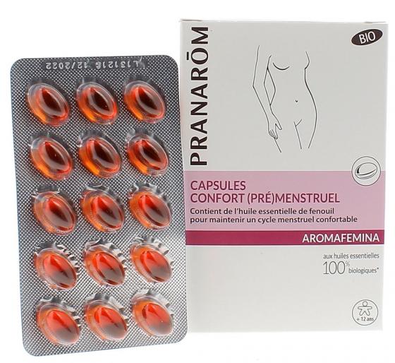 Aromafemina capsules confort (pré)menstruel Pranarôm - 1 boîte de 30 capsules