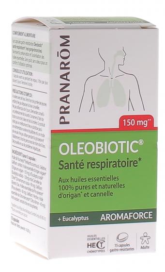 Aromaforce Oleobiotic Santé respiratoire Pranarom - boîte de 15 capsules