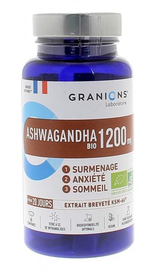 Ashwagandha 1200 mg bio Granions - pot de 60 comprimés
