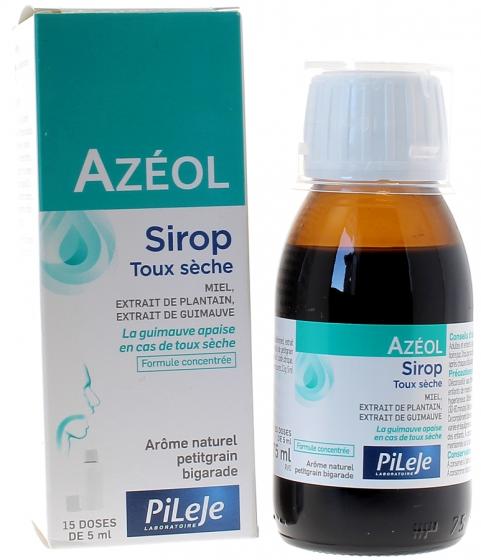 Azéol sirop pour toux sèche Pileje - flacon de 75 ml