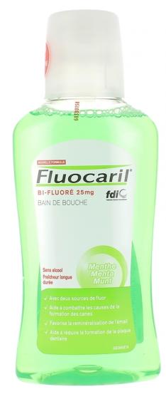 Bain de bouche menthe bi-fluoré Fluocaril - flacon de 300 ml