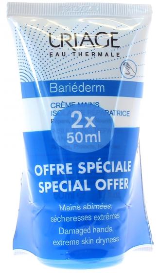 Bariéderm Crème mains isolante réparatrice Uriage - lot de 2 x 50 ml