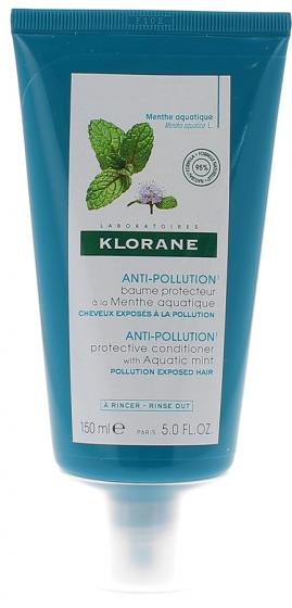 Baume Après-Shampooing Anti-Pollution Menthe Aquatique Klorane - tube de 150 ml