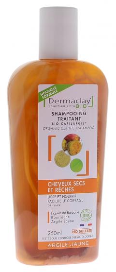 Capilargil Shampooing Cheveux secs et rèches bio Dermaclay - flacon de 250 ml