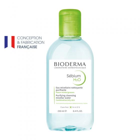 Sébium H2O Eau micellaire nettoyante purifiante Bioderma - flacon de 250 ml