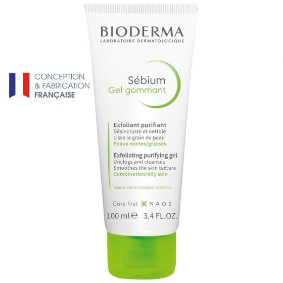 Sébium gel gommant exfoliant purifiant Bioderma - tube de 100 ml