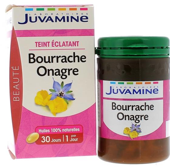 Bourrache Onagre Teint Éclatant Juvamine - boîte de 30 capsules