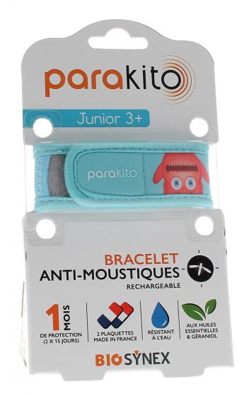 Bracelet anti-moustique rechargeable junior Monstres Para'kito - 1 bracelet + 2 recharges