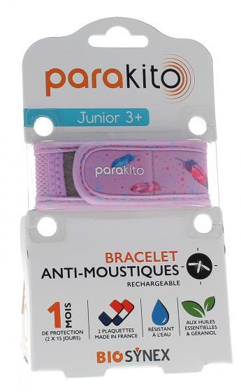 Bracelet anti-moustique rechargeable junior Plumes Para'kito - 1 bracelet + 2 recharges
