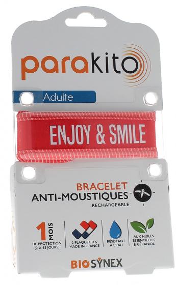 Bracelet anti-moustiques Enjoy and smile Parakito - 1 bracelet + 2 recharges