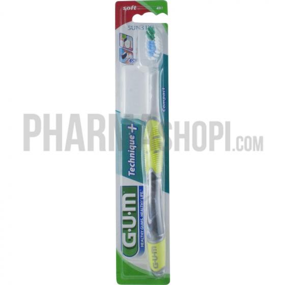 Brosse à dents technique + compact souple Gum - 1 brosse à dents