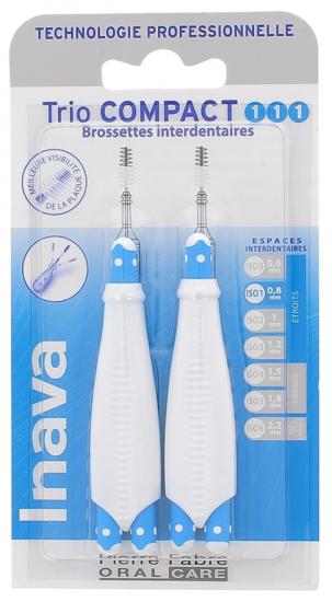 Brossettes interdentaires 0.8mm Trio Compact Inava - 6 recharges
