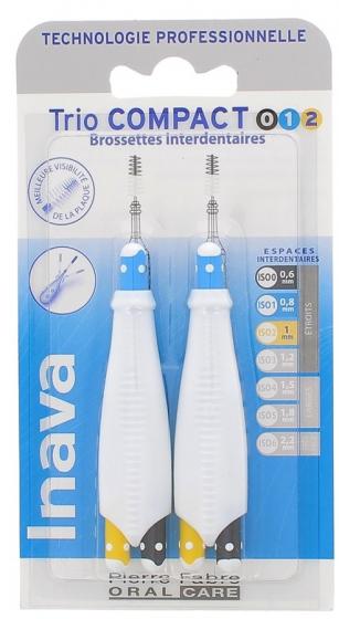 Brossettes interdentaires ISO 0, 1 et 2 Trio Compact Inava - 6 recharges