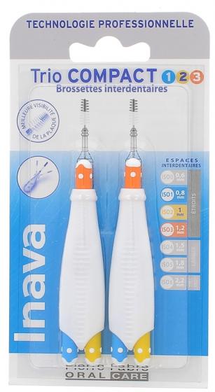 Brossettes interdentaires Trio Compact ISO 1.2.3 Inava - 6 recharges