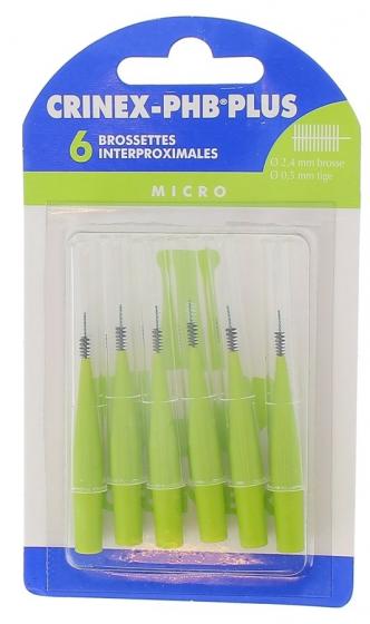 Brossettes interdentaires micro phb plus Crinex - 6 brossettes