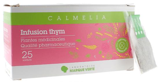 Calmelia infusion thym Marque verte - boite de 25 sachets