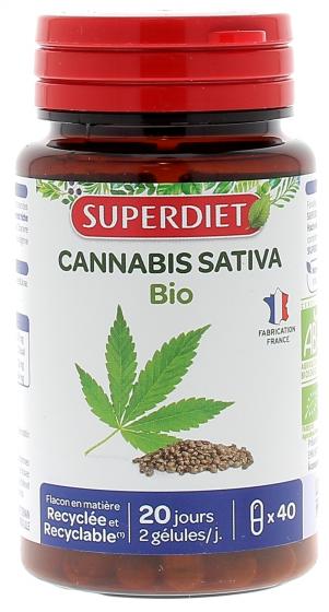 Cannabis sativa bio Super Diet - boite de 40 gélules