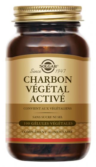 Charbon Végétal Activé Solgar - boîte de 100 gélules