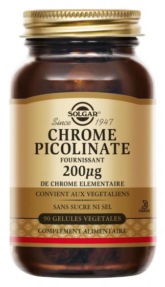 Chrome Picolinate 200 µg Solgar - boîte de 90 gélules végétales