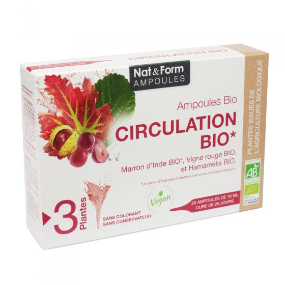 Circulation bio Nat&Form - boite de 20 ampoules