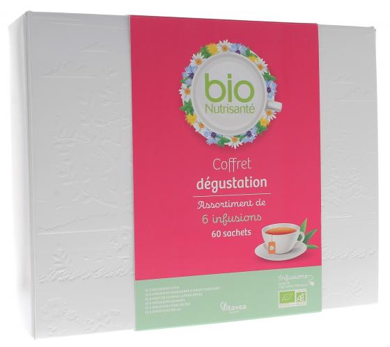 Coffret dégustation 6 infusions bio Nutrisanté - boîte de 60 sachets