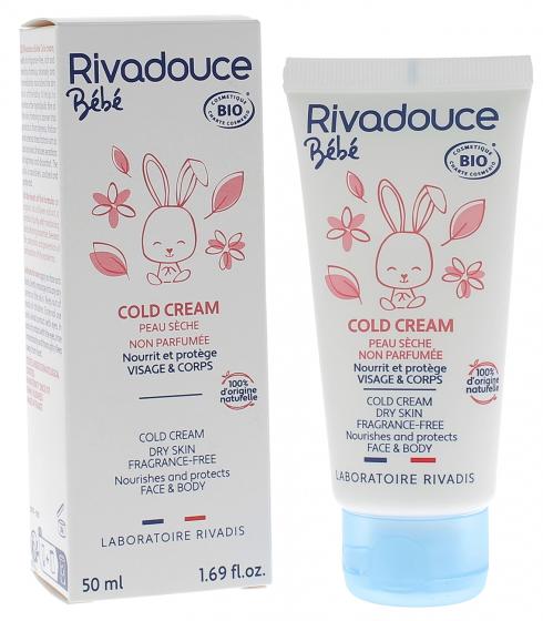 Cold cream bio bébé Rivadouce - tube de 50 ml
