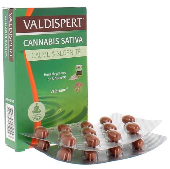 Calme et sérénité cannabis sativa Valdispert - boite de 24 capsules