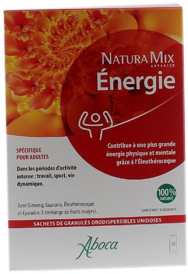 Complément alimentaire énergie naturamix Aboca - boite de 20 sachets