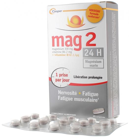 Mag2 24h Magnésium marin Cooper - boite de 45 comprimés