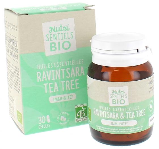 Nutri'sentiels Ravintsara tea tree bio Nutrisanté - pot de 30 gélules