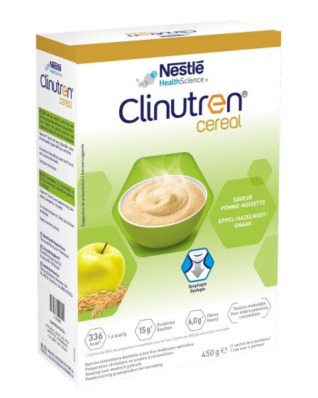 Clinutren Cereal Complément nutritionnel saveur pomme noisette Nestlé - boite de 450 g