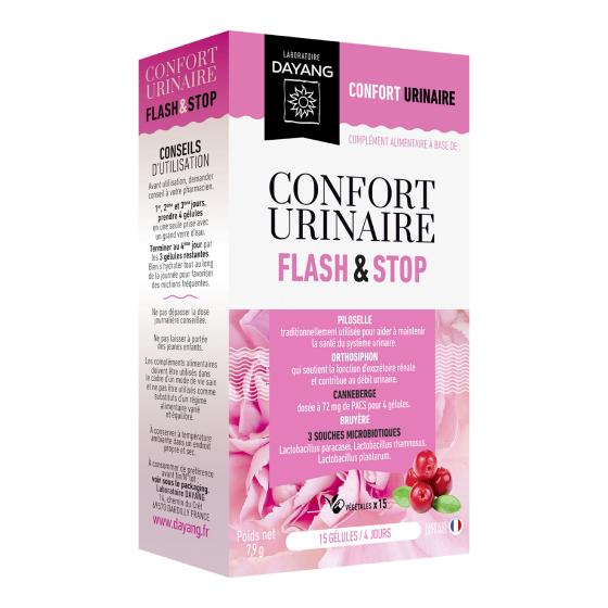 Confort urinaire flash & stop Dayang - boîte de 15 gélules