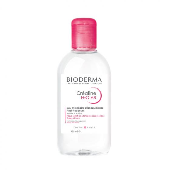 Eau micellaire Créaline H2O AR anti-rougeurs Bioderma - flacon de 250 ml