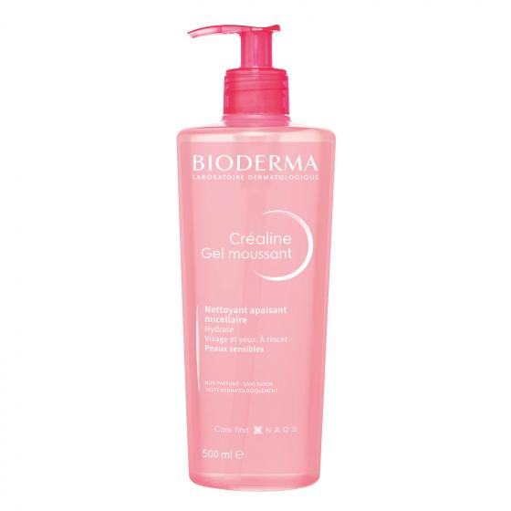 Créaline gel moussant Bioderma - flacon-pompe de 500 ml