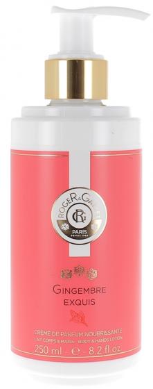 Crème de parfum lait hydratant Gingembre Exquis Roger & Gallet - flacon pompe de 250 ml