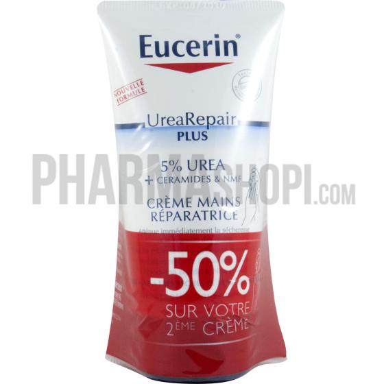 Crème mains réparatrice Eucerin - lot de 2 tubes de 75 ml