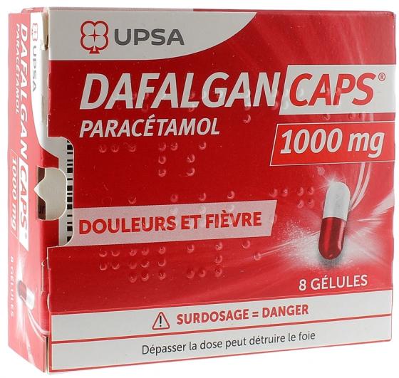 Dafalgan Caps 1000 mg gélule - boîte de 8 gélules