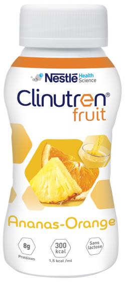Clinutren fruit saveur ananas orange Nestlé - 4 bouteilles de 200 ml
