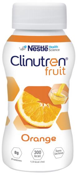 Clinutren fruit saveur orange Nestlé - 4 bouteilles de 200 ml