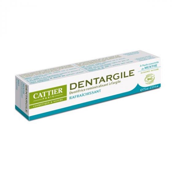 Dentargile dentifrice raffraichissant Menthe Bio Cattier - tube 75 ml