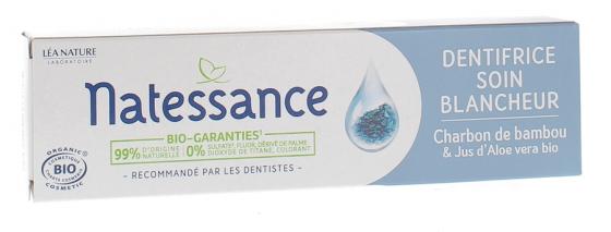 Dentifrice soin blancheur bio Natessance - tube de 75 ml