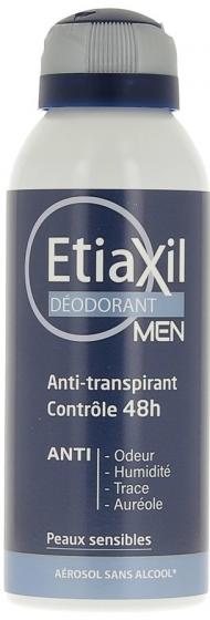 Déodorant Men anti-transpirant contrôle 48h Etiaxil - aérosol de 150 ml