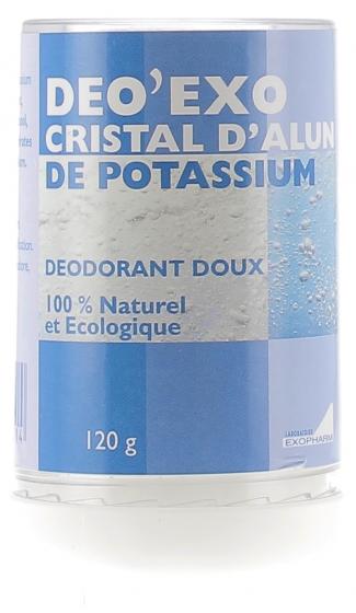 Deo'Exo Cristal d'Alun de Potassium Exopharm - stick de 120 g