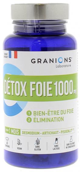 Détox foie 1000 mg Granions - boîte de 60 comprimés