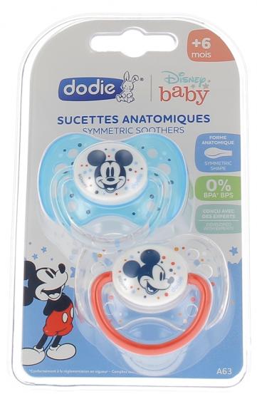 Disney baby sucette anatomique 6 mois et + Dodie - 2 sucettes