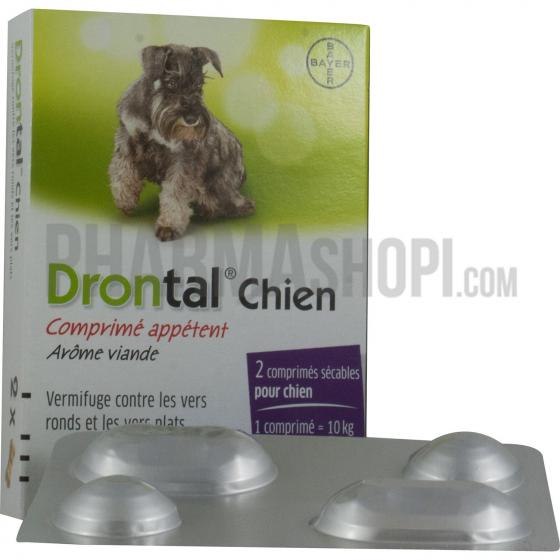 Drontal chien comprimé appétent Bayer - boite de 2 comprimés