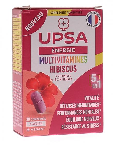 Energie multivitamines hibiscus 5 en 1 UPSA - boîte de 30 comprimés