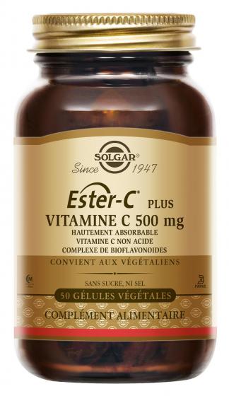 Ester C Plus Vitamine C 500 mg Solgar - pot de 50 gélules