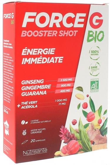 Force G Bio Booster Shot Nutrisanté - Boîte de 20 ampoules
